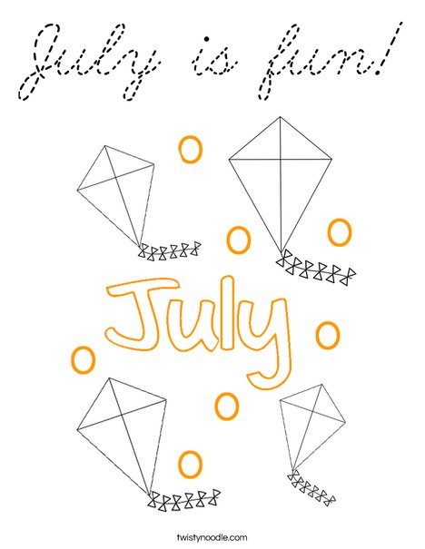 July is fun! Coloring Page