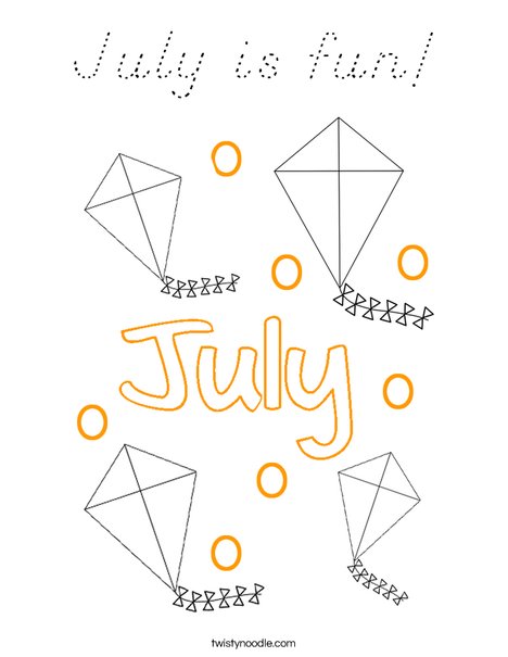July is fun! Coloring Page