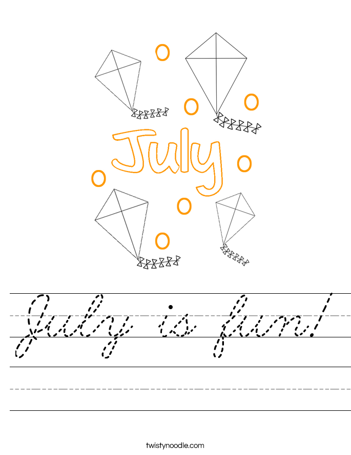 July is fun! Worksheet