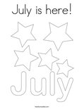 July is here! Coloring Page
