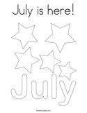 July is here Coloring Page