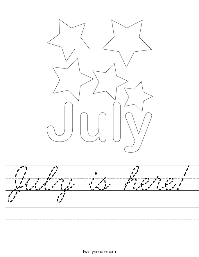 July is here! Worksheet