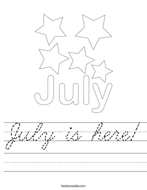 July is here! Worksheet