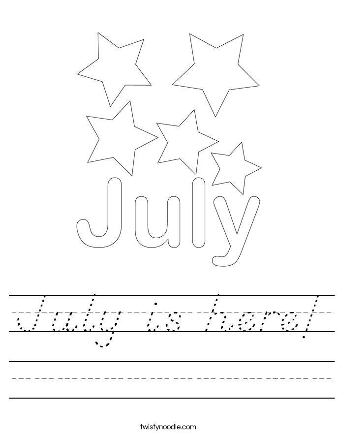 July is here! Worksheet