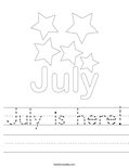 July is here! Worksheet