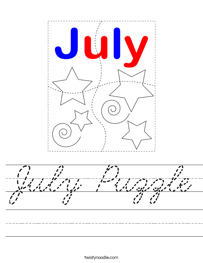 July Puzzle Worksheet