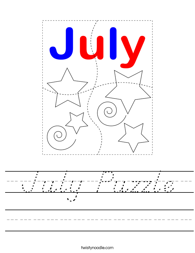 July Puzzle Worksheet