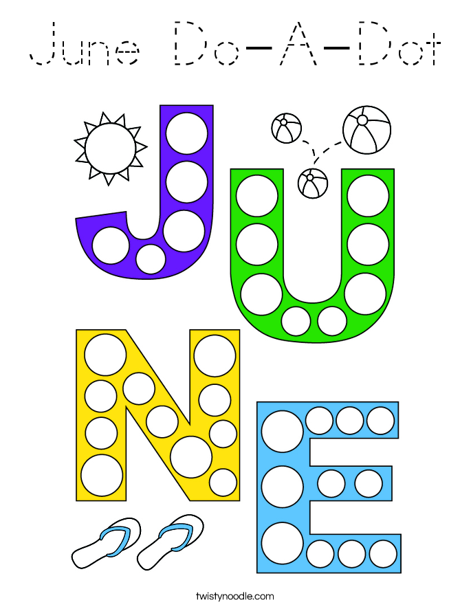 June Do-A-Dot Coloring Page