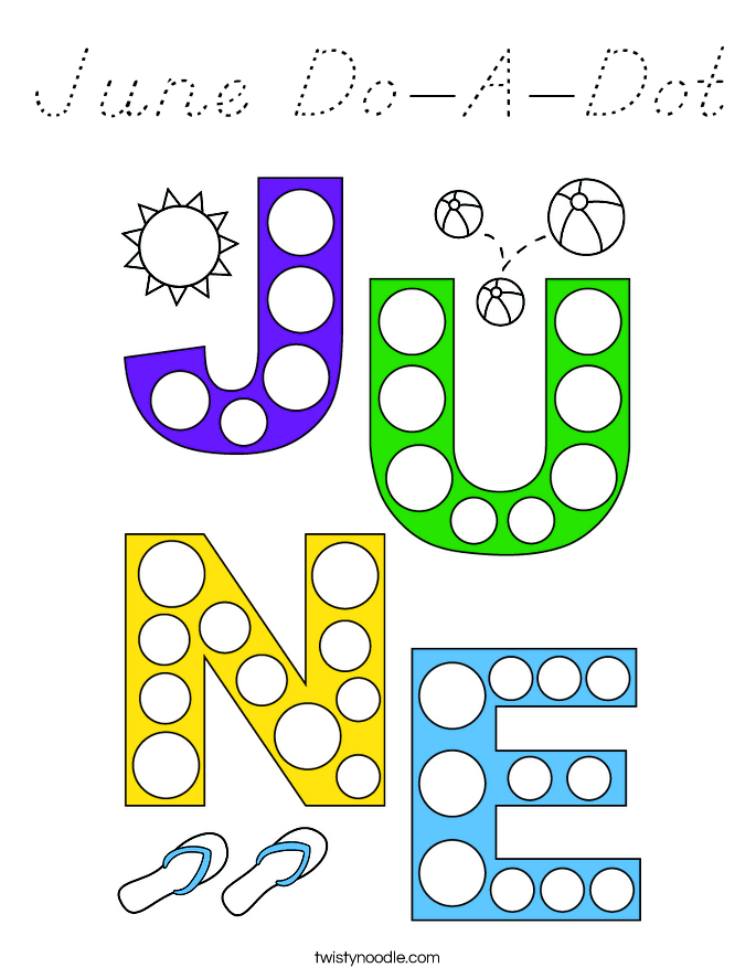 June Do-A-Dot Coloring Page