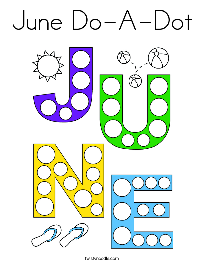 June Do-A-Dot Coloring Page