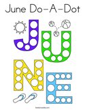 June Do-A-Dot Coloring Page
