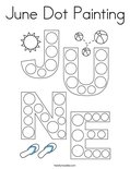 June Dot Painting Coloring Page