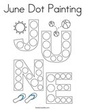 June Dot Painting Coloring Page