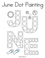 June Dot Painting Coloring Page