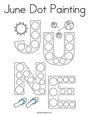 June Dot Painting Coloring Page