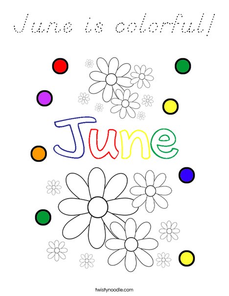 June is colorful! Coloring Page