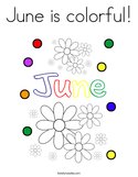 June is colorful Coloring Page