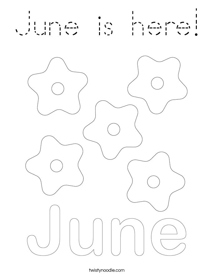 June is here! Coloring Page