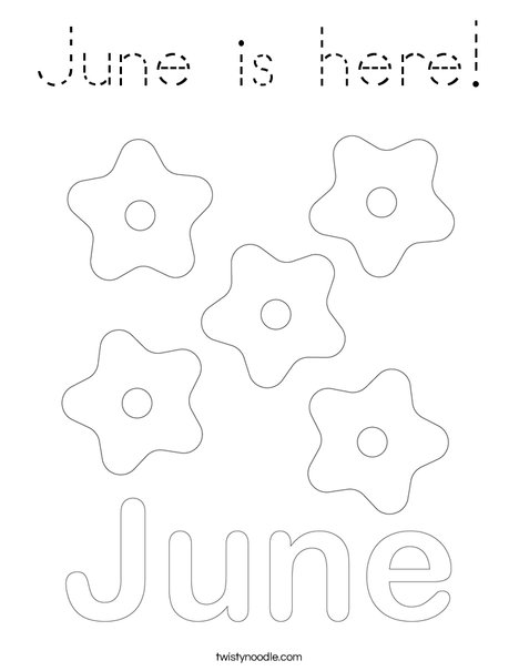 June is here! Coloring Page