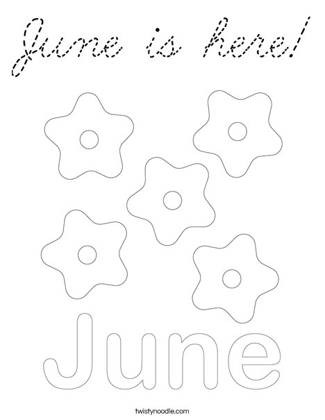June is here! Coloring Page