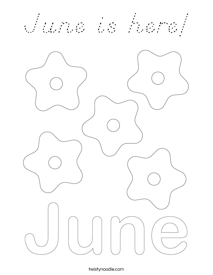 June is here! Coloring Page