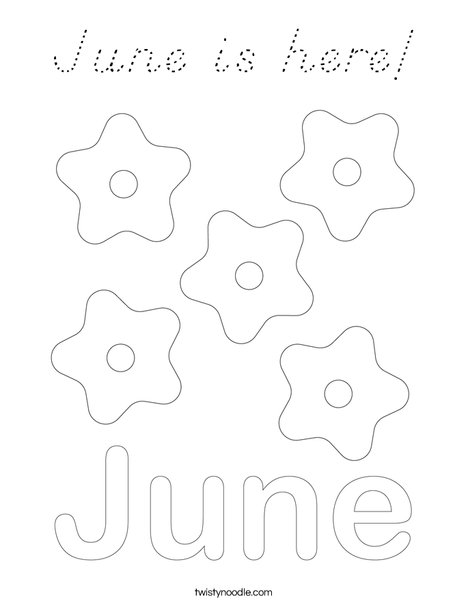 June is here! Coloring Page