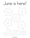 June is here Coloring Page