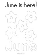 June is here Coloring Page