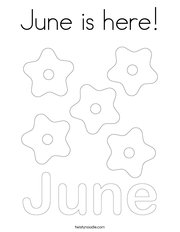 June is here! Coloring Page