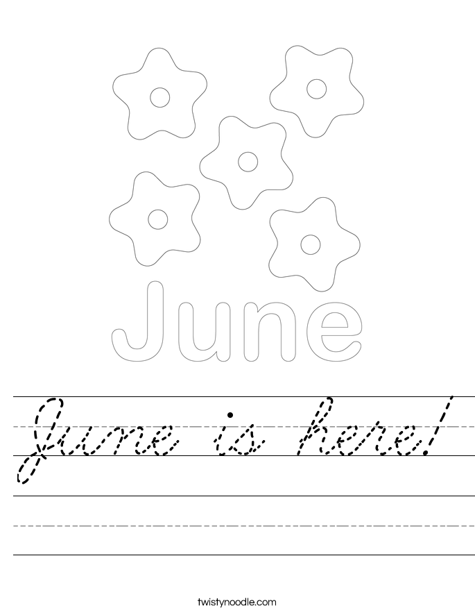 June is here! Worksheet