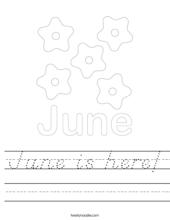 June is here! Worksheet