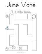 June Maze Coloring Page