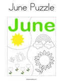June Puzzle Coloring Page