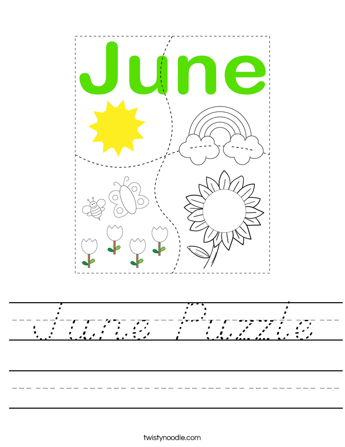 June Puzzle Worksheet