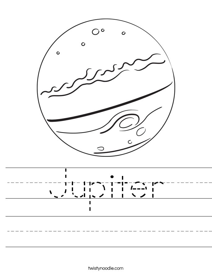 Jupiter Worksheet Twisty Noodle