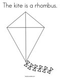 The kite is a rhombus. Coloring Page