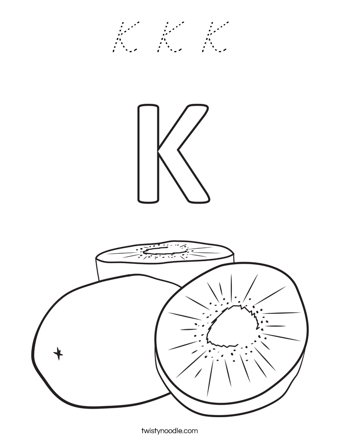 K K K Coloring Page