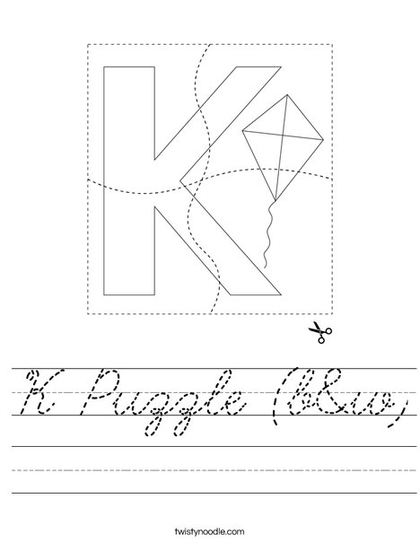 K Puzzle (b&w) Worksheet