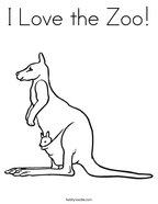I Love the Zoo Coloring Page