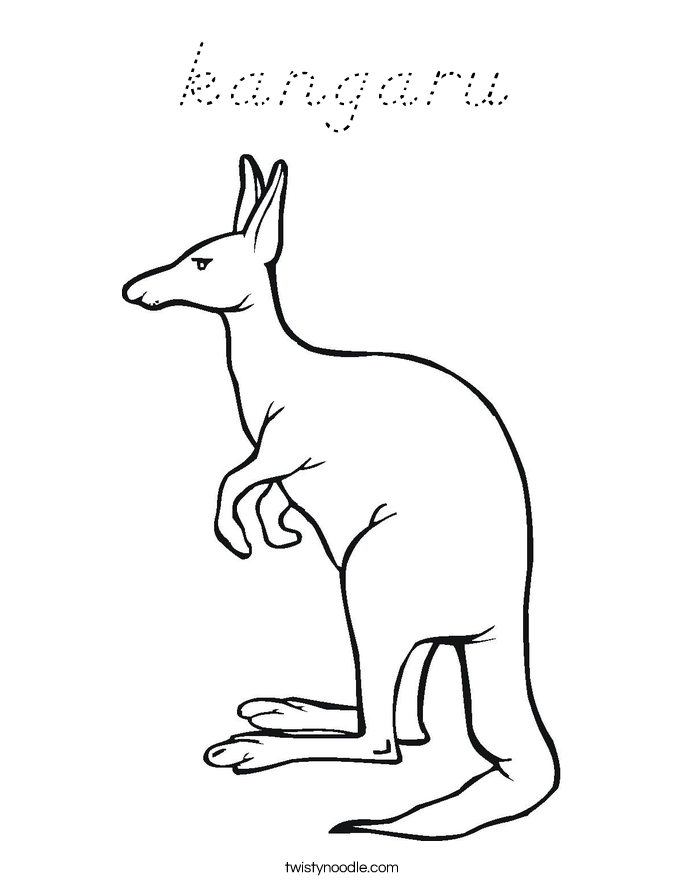 kangaru Coloring Page