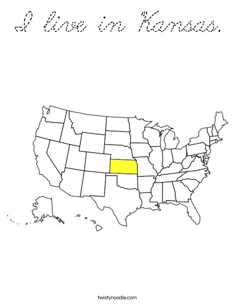 Kansas Coloring Page