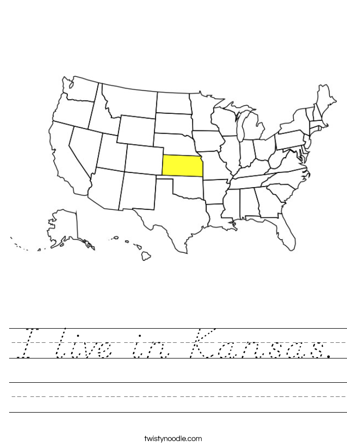 I live in Kansas. Worksheet