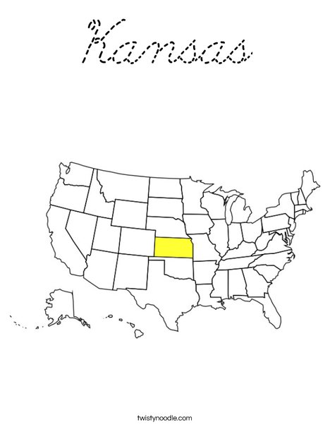 Kansas Coloring Page