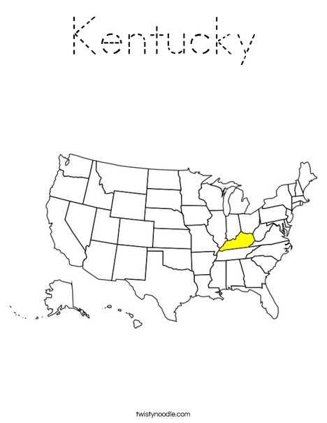 Kentucky Coloring Page