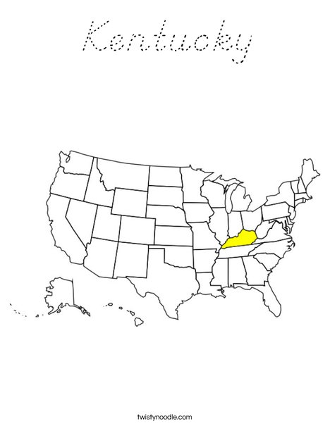 Kentucky Coloring Page