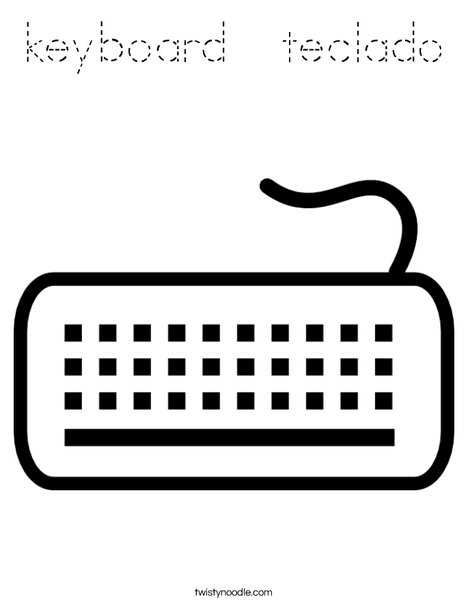Keyboard Coloring Page
