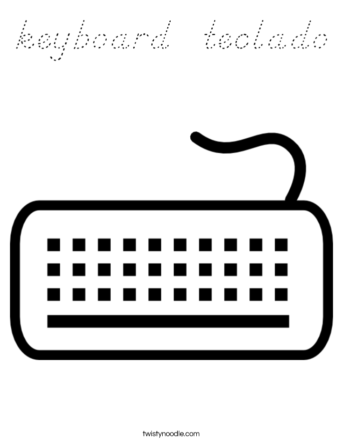 keyboard  teclado Coloring Page