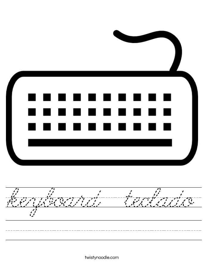 keyboard  teclado Worksheet
