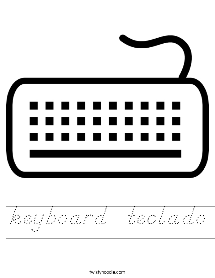 keyboard  teclado Worksheet