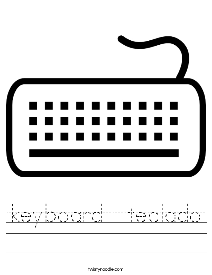 keyboard  teclado Worksheet